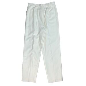 Worthington Woolmark Pure New Wool Cream Pleated Front Dress Pants 16 Tall